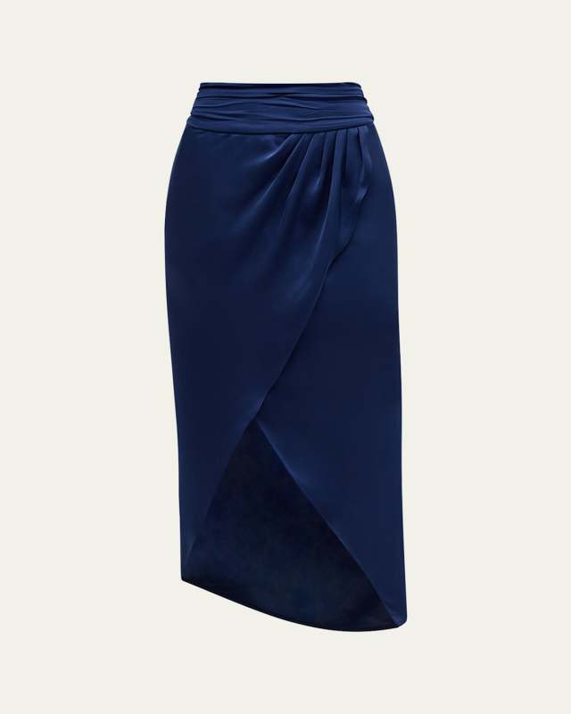 Zula Draped Satin Skirt